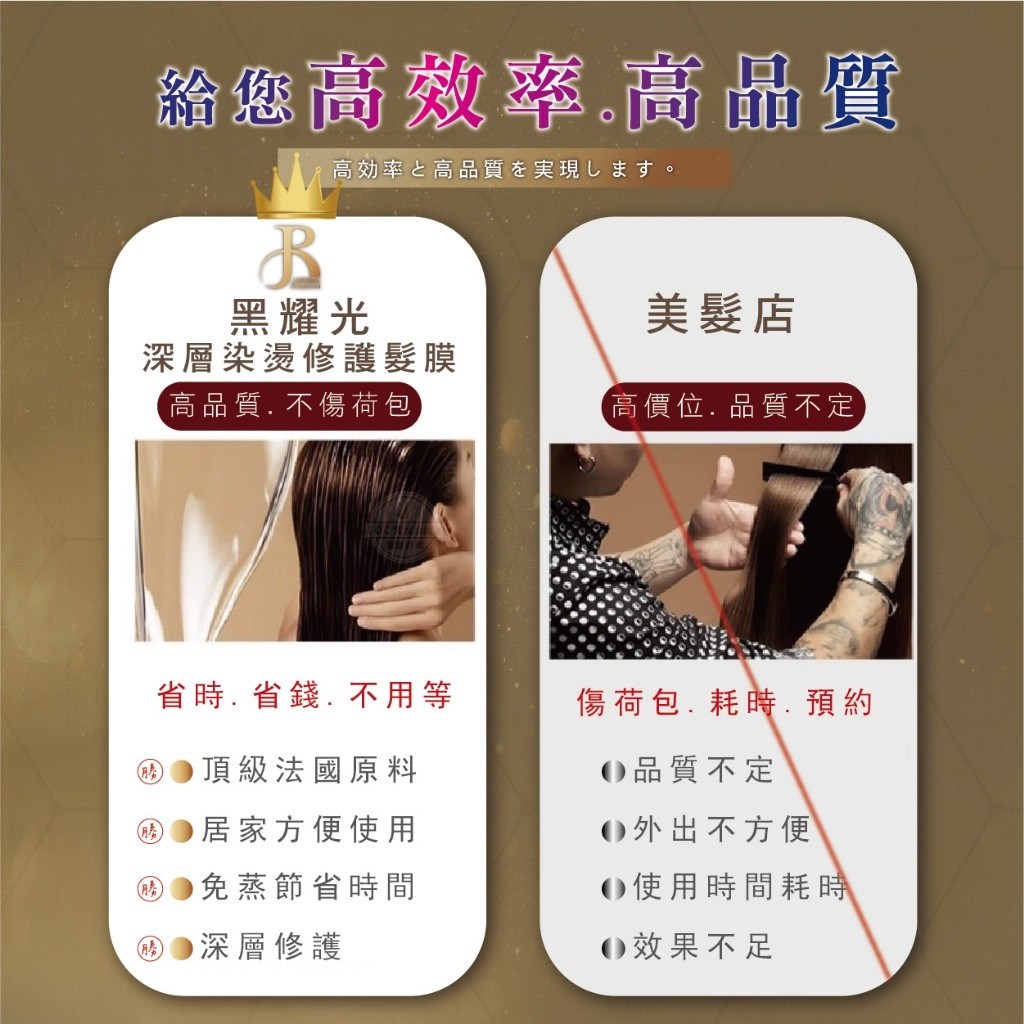 潔洛美JAROME 黑耀光深層染燙修護髮膜 250ml