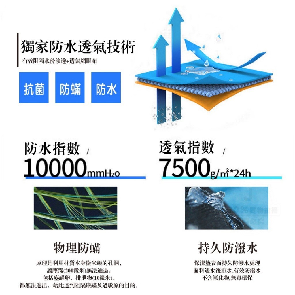 (預購) 日日好眠 德國魯道夫防水級銀離子枕頭套（一對）