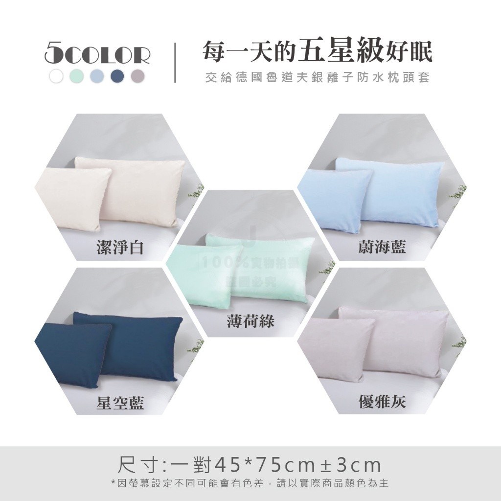(預購) 日日好眠 德國魯道夫防水級銀離子枕頭套（一對）